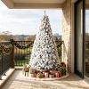 Flocked Artificial Christmas Tree with Branch Tips