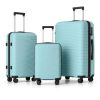 3-Piece PP Hardshell Luggage Set, Lightweight Durable Suitcases with 4 Silent Spinner Wheels, TSA Lock & Scratch-Resistant Surface, 20"/24"/28"