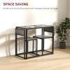 Dining Table Set, Industrial Dining Set for 2, Kitchen Table and Chairs for Small Space, Dining Room Table with Chairs