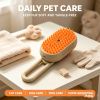 Steam Spray Pet Grooming Brush, Silicone Massage Shedding Hair Remover Comb, Reusable Pet Cleaning Grooming Tool for Dogs and Cats