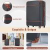Hardshell Luggage Sets 3 Pieces 20"+28" Luggages and Cosmetic Case Spinner Suitcase with TSA Lock Lightweight,Black