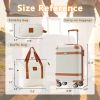 Hardshell Luggage Set 3-Piece, 20 Inch Carry-On Suitcase with Spinner Wheels TSA Lock, Lightweight Durable ABS for Travel Business, Cream