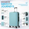3-Piece PP Hardshell Luggage Set, Lightweight Durable Suitcases with 4 Silent Spinner Wheels, TSA Lock & Scratch-Resistant Surface, 20"/24"/28"