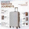 3-Piece PP Hardshell Luggage Set, Lightweight Suitcases with 4 Silent Spinner Wheels & TSA Lock, 20"/24"/28", Grey