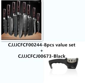 Carpenter's Special Set 6-piece Set 8-piece Set Knife Chef Knife Kitchen Knife Cooking (Option: Black set)