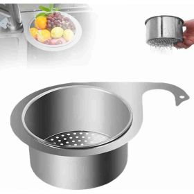 Stainless Steel Swan Sink Strainer Basket,Kitchen Sink Drain Filter,Sink Drain Strainer Basket,Swan Sink Strainer Basket,Stainless Steel Draining (Option: Silver)