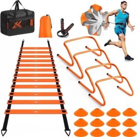 Agile Stair Speed Training Set - Adjustable Fitness Stairs, Suitable For Foot Movements, Coordination And Agility Training (Option: Orange)