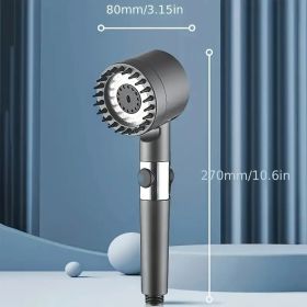 High-Pressure Rain Shower Head With 5-Stage Filtration System - Wall-Mounted Luxury Finish For Spa-Like Bathing (Option: 9packagingsetincluding5filter)