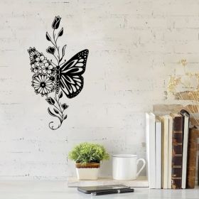 CIFbuy Aluminum Butterfly Floral Silhouette Wall Art Natural Farmhouse Home Decor Gift TikTok, Temu Pick-up Service (Option: defaulttitle)